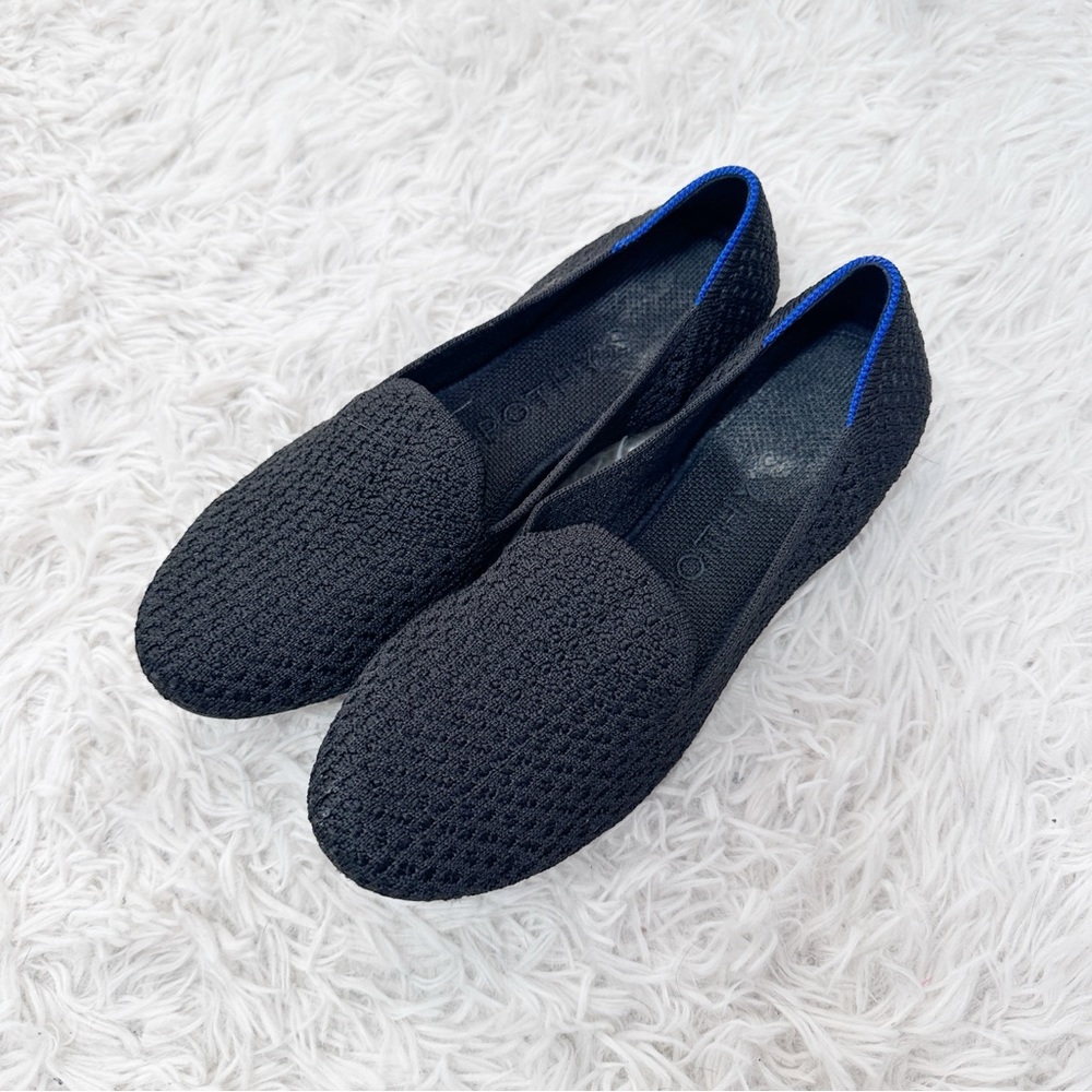 Rothy’s The Loafer Solid Black Honeycomb Size 7 Flat Shoes
